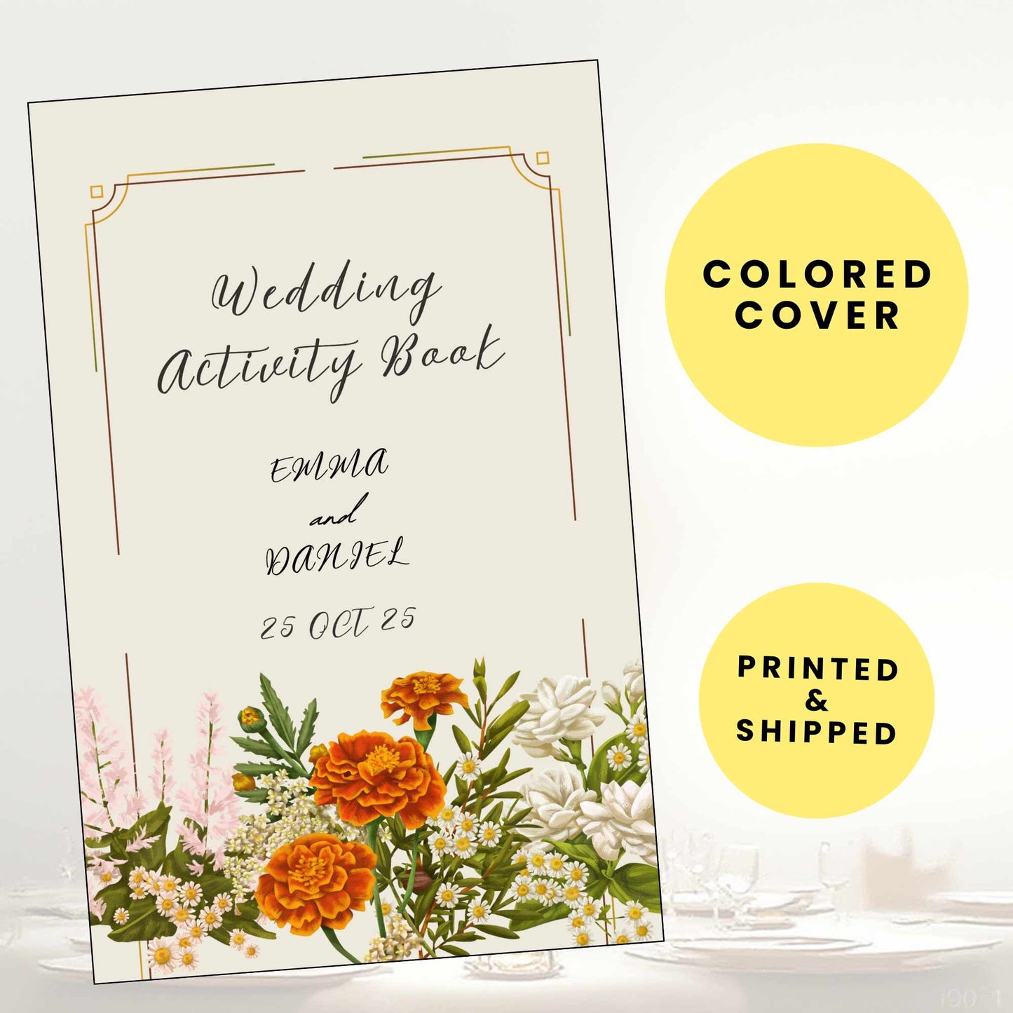 Wedding Activity Book for Kids - Fall Wedding Floral Design