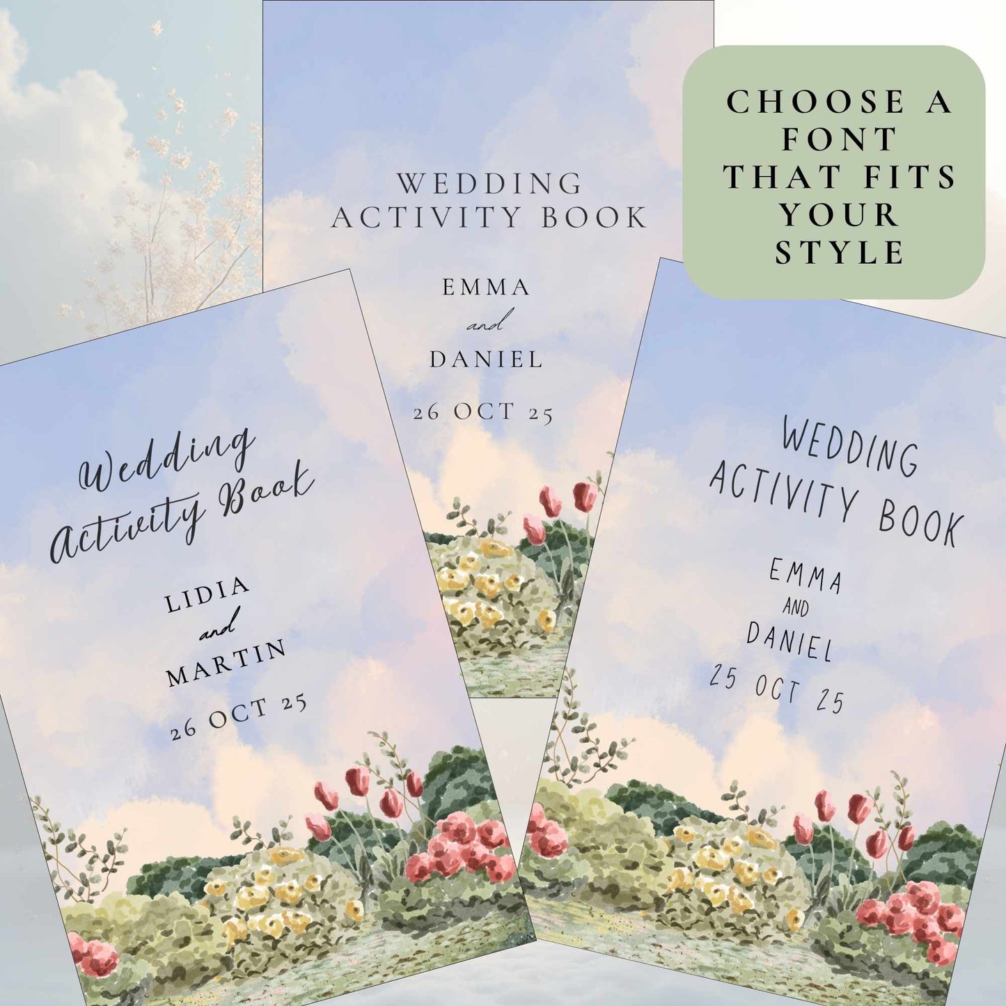 Wedding Activity Kit for Kids - Personalized Pastel Romance Design